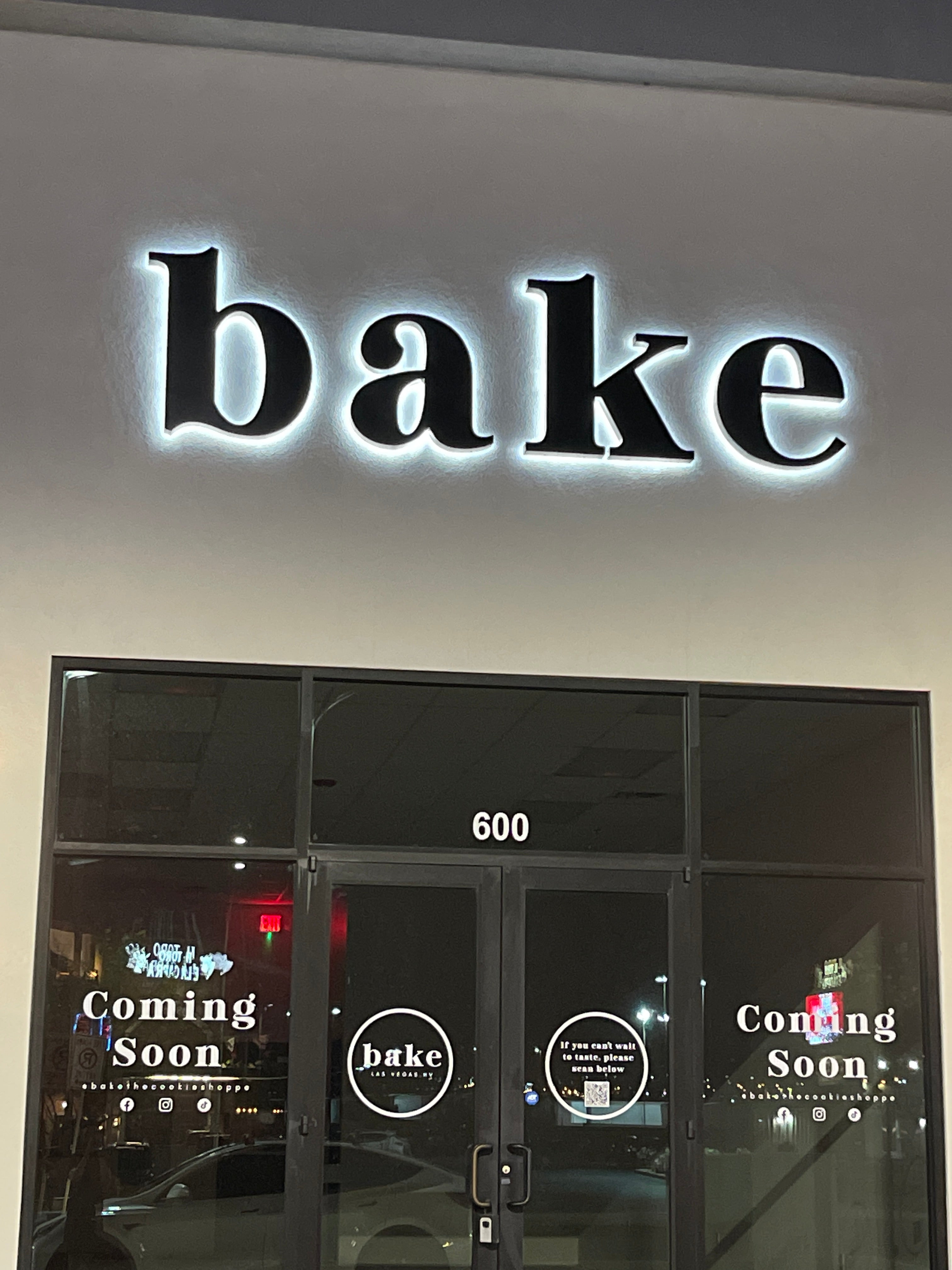 Lighting Up The Vegas Skyline bake the Cookie Shoppe's Sign Shines Br