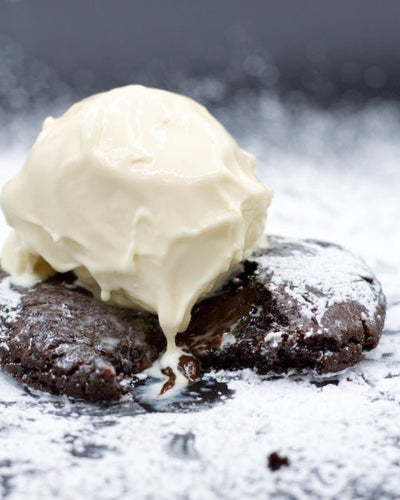 When Molten Lava Cake Cookie Meets Ice Cream: A Match Made in Dessert Heaven