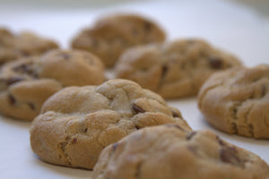 Tray of Gluten Free Chocolate Chip Cookies from bake the Cookie Shoppe in Las Vegas