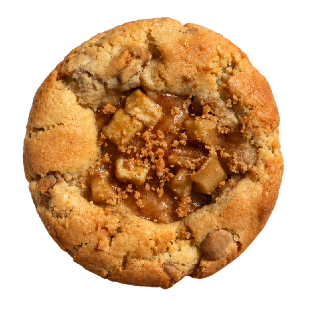 Apple Pie Cookie from Bake The Cookie Shoppe with cinnamon apple pie filling and streusel crumble topping