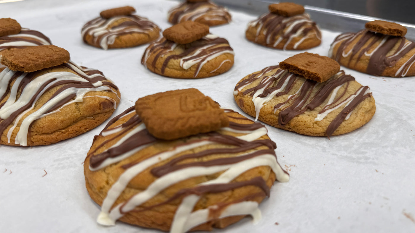 Dubai Chocolate Biscoff Cookies from bake the cookie shoppe in Las Vegas