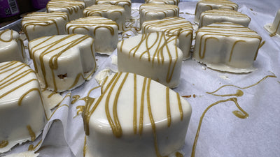 White Chocolate Dubai Chocolate Hearts from bake