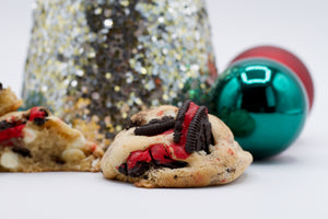 Oreo Milkshake Holiday Edition with Christmas decorations