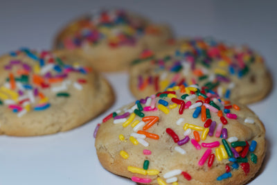 4 No Chip Cookies with Sprinkles
