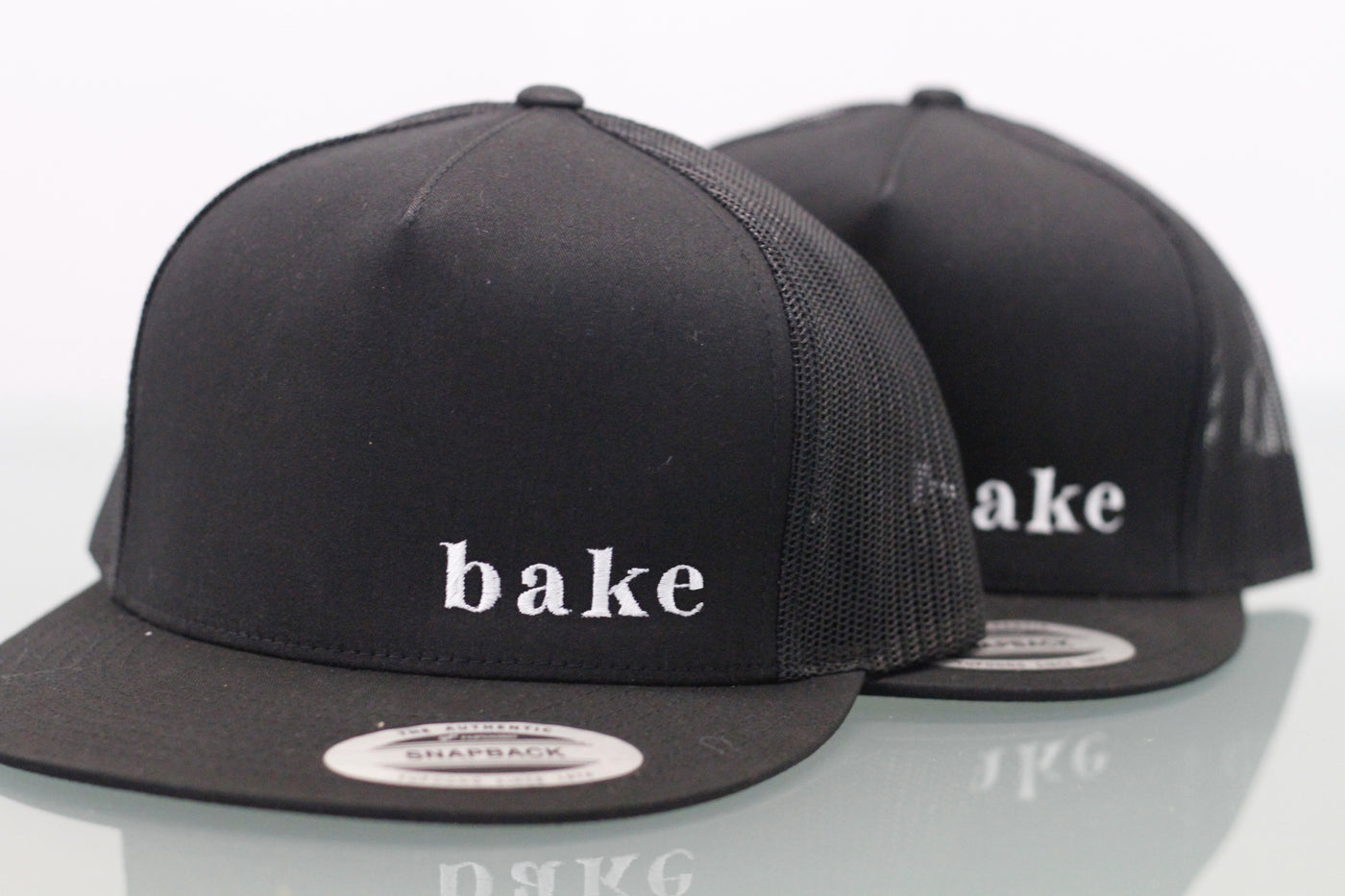 bake Classic Mesh Snapback – Black